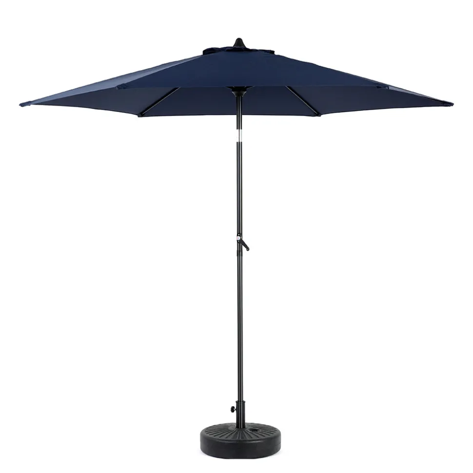 GUTENT - Parasol à manivelle,grand parapluie double face pour l'extérieur,bleu marine