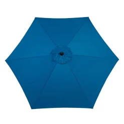 GUTENT - Parasol à manivelle,grand parapluie double face pour l'extérieur,bleu