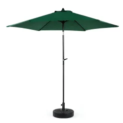 GUTENT - Parasol à manivelle,grand parapluie double face pour l'extérieur,vert foncé