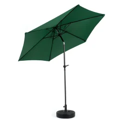 GUTENT - Parasol à manivelle,grand parapluie double face pour l'extérieur,vert foncé