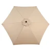 GUTENT - Parasol à manivelle,grand parapluie double face pour l'extérieur,kaki