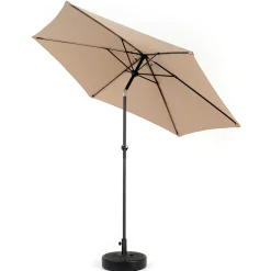 GUTENT - Parasol à manivelle,grand parapluie double face pour l'extérieur,kaki