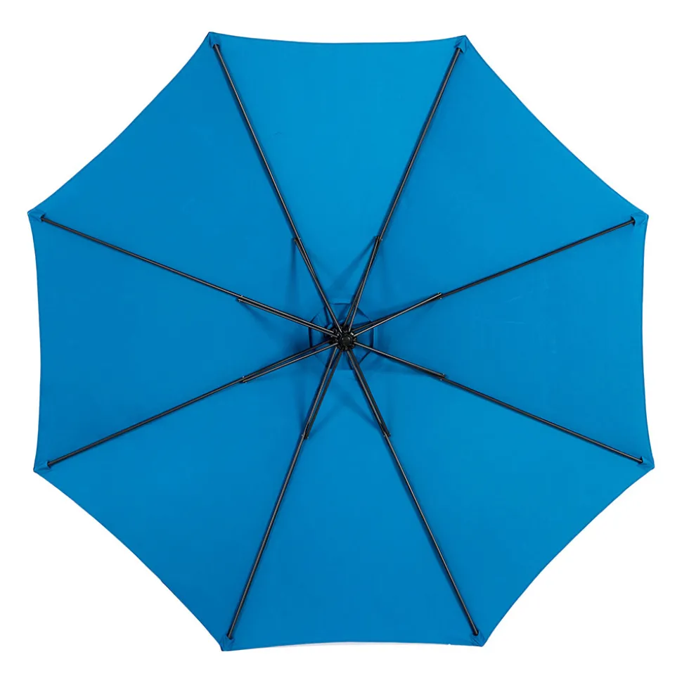 GUTENT - Parasol à manivelle,grand parasol double face rectangulaire,bleu