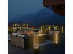 HABITAT ET JARDIN - Chauffage électrique radiant en fibre de carbone "volcano" - 2000w - noir