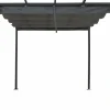 HABITAT ET JARDIN - Pergola en aluminium avec toit rétractable - 3 x 3 m - gris