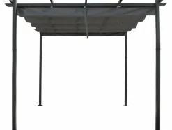 HABITAT ET JARDIN - Pergola en aluminium avec toit rétractable - 3 x 3 m - gris
