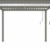 HABITAT ET JARDIN - Pergola bioclimatique "windsor" - 3 x 4 m - taupe