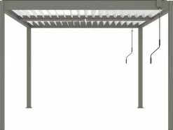 HABITAT ET JARDIN - Pergola bioclimatique "windsor" - 3 x 4 m - taupe