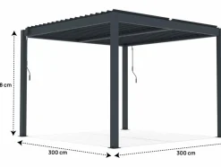 HABITAT ET JARDIN - Pergola bioclimatique en aluminium 