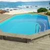 HABITAT ET JARDIN - Piscine bois "florida145 " - 6.57 x 4.57 x 1.45 m