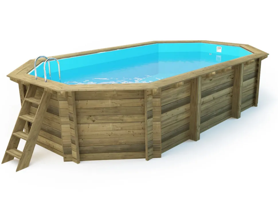 HABITAT ET JARDIN - Piscine bois "florida145 " - 6.57 x 4.57 x 1.45 m