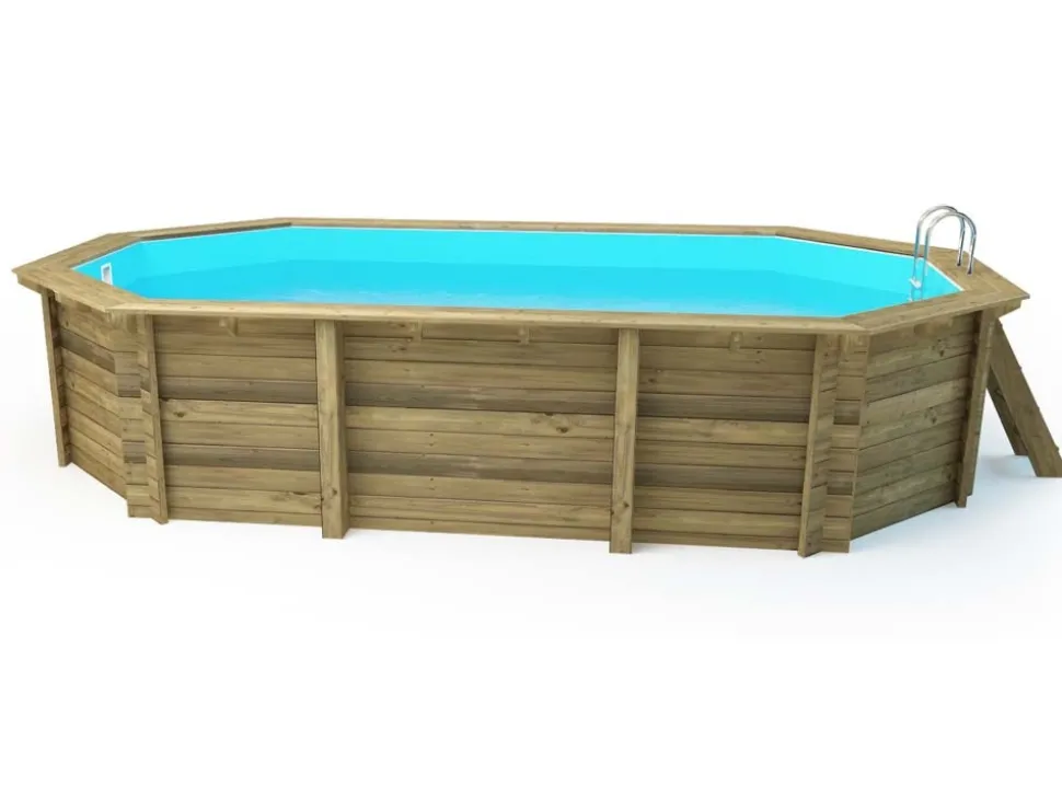 HABITAT ET JARDIN - Piscine bois "florida145 " - 6.57 x 4.57 x 1.45 m