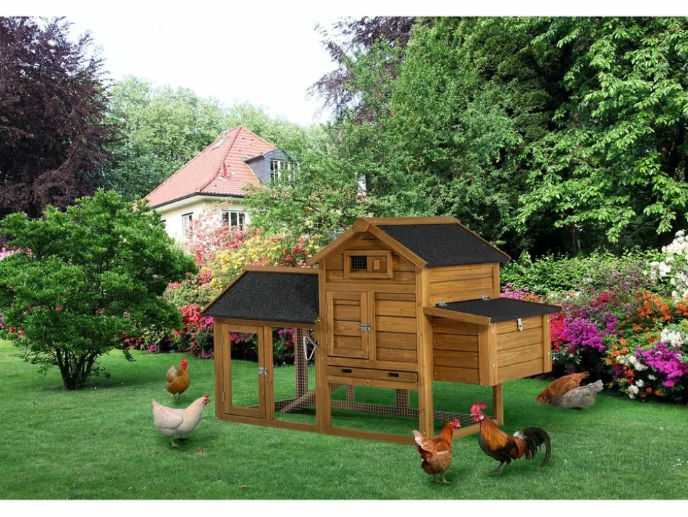 HABITAT ET JARDIN - Poulailler "poulette" avec pondoir en bois - marron