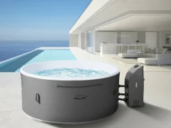 HABITAT ET JARDIN - Spa semi rigide " venise" - 5 places - blanc/gris