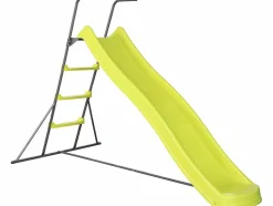 HABITAT ET JARDIN - Toboggan de jardin à double vague "poly" en vert - 240 x 120 x 156 cm