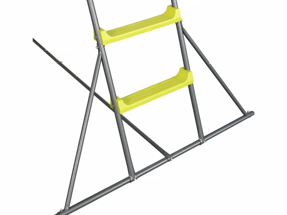 HABITAT ET JARDIN - Toboggan de jardin à double vague "poly" en vert - 240 x 120 x 156 cm