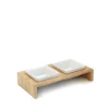 HAMI FORM - Gamelle bois double S pour chien et chat