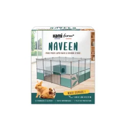 HAMI FORM - Parc Naveen pour lapin nain & cochon d'inde 1.40x1.05x0.72m