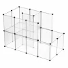 HELLOSHOP26 - Enclos modulable parc pour cochons d'inde modulable 143 x 73 x 93 cm plastique transparent