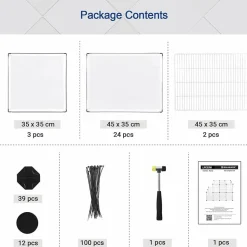 HELLOSHOP26 - Enclos modulable parc pour cochons d'inde modulable 143 x 73 x 93 cm plastique transparent