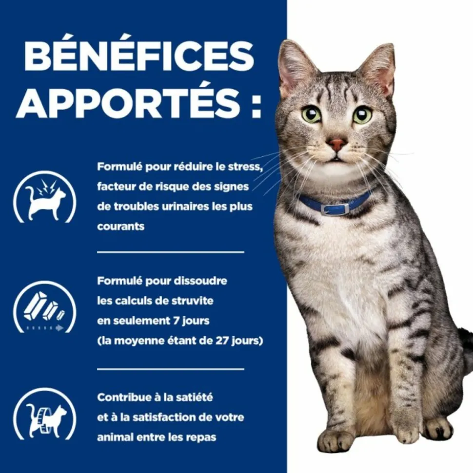 HILL'S - Croquettes chat adult prescription diets c/d urinary stress + metabolic - hill's 8 kg