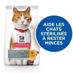 HILL'S - Croquettes chat science plan sterilised young adult poulet - hill's 10 kg