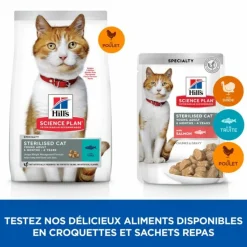 HILL'S - Croquettes chat science plan sterilised young adult poulet - hill's 3 kg