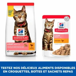 HILL'S - Croquettes chat science plan adult light poulet - hill's 10 kg