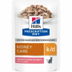 HILL'S - Patee chat adult prescription diets k/d kidney care saumon (sachet) - hill's 12*85 g