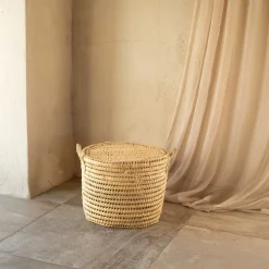 HOME MAISON - Home maison - malle ronde feuille de palmier