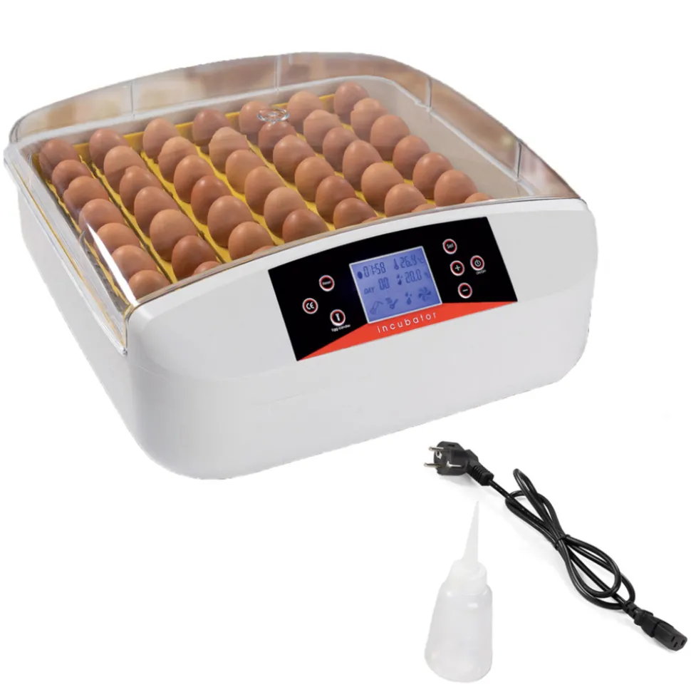 IDMARKET - Couveuse pro automatique 56 oeufs éclairés incubateur autonome avec led mire oeufs