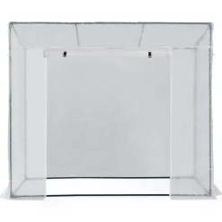 IDMARKET - Serre de jardin blanche toutes saisons avec fenêtre et porte zippée