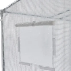 IDMARKET - Serre de jardin blanche toutes saisons avec fenêtre et porte zippée