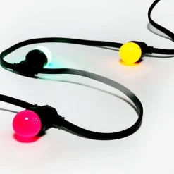 ILLUPRO - Guirlande guinguette 10 ampoules multicolores e27 10m extérieure ip65