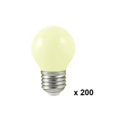 ILLUPRO - Guirlande guinguette extérieur 100m 200 ampoules led blanc chaud e27 1w câble noir extensible