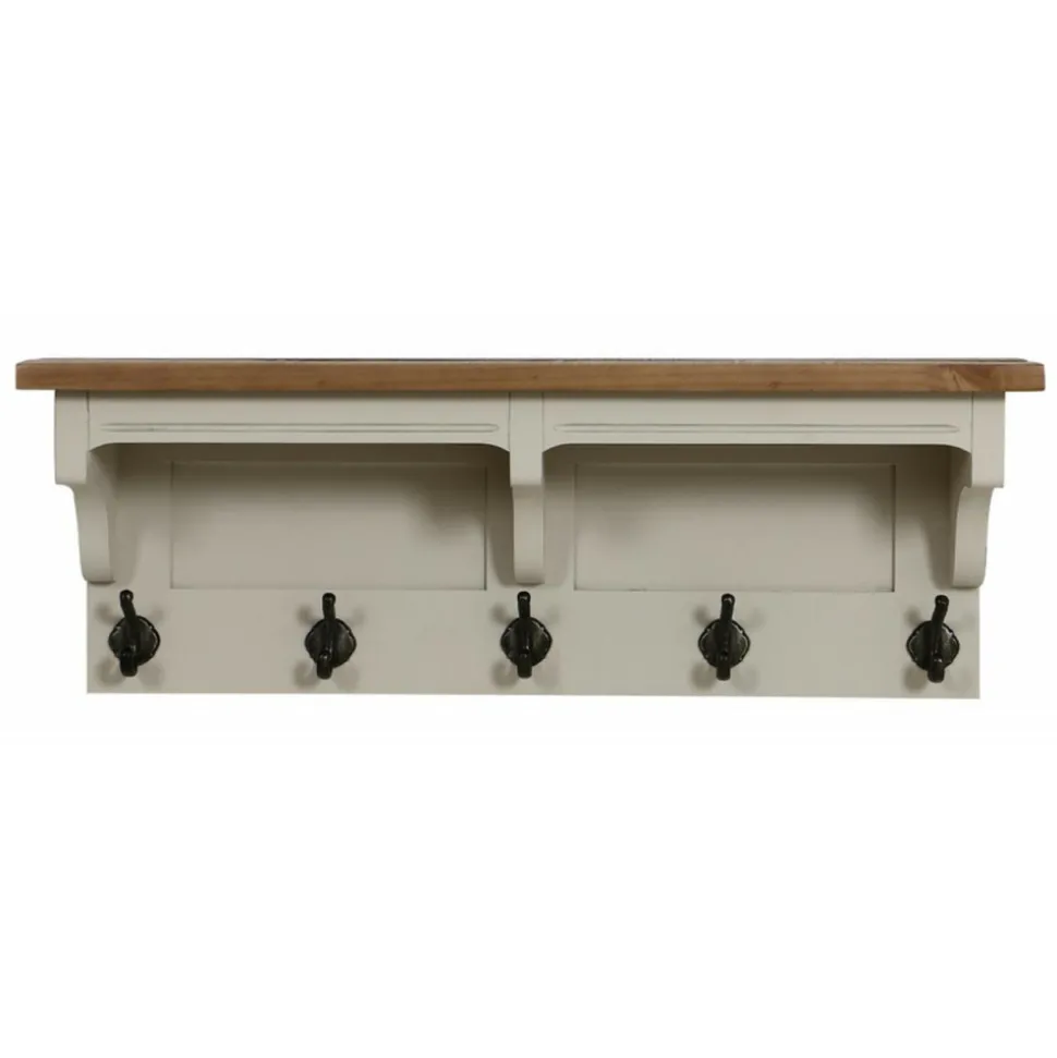 INTERIOR'S - Etagère porte-manteaux bois blanc - provence interior's