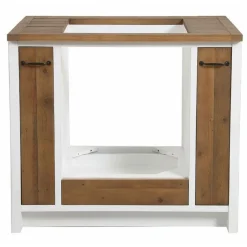 INTERIOR'S - Meuble pour four et plaque bois blanc - rivages interior's