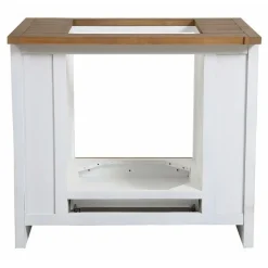INTERIOR'S - Meuble pour four et plaque bois blanc - rivages interior's