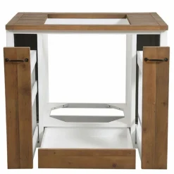 INTERIOR'S - Meuble pour four et plaque bois blanc - rivages interior's