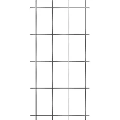 JANY - Treillage fil métal rectangle L.75 x H.150cm gris