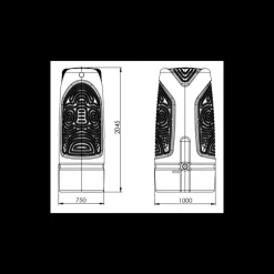 JARDINEO - Récupérateur d'eau ETHNO Marbre Gris