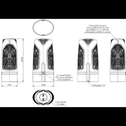 JARDINEO - Récupérateur d'eau ETHNO Marbre Gris