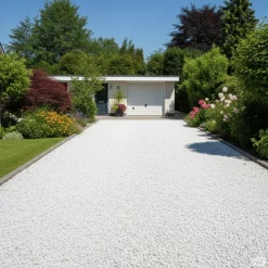 JARDINEX - Gravier concassé marbre blanc 9/12 mm - big bag 1t (16 m²) - blanc