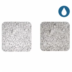 JARDINEX - Gravier concassé marbre blanc 12/18 mm - big bag 1t (16 m²) - blanc