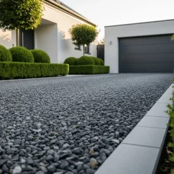 JARDINEX - Gravier concassé calcaire noir 6/14 mm - big bag 1t (16 m²) - noir