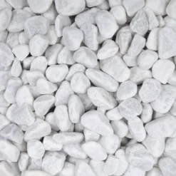 JARDINEX - Gravier roulé marbre blanc carrare 15/25 mm - big bag 1t (16 m²) - blanc