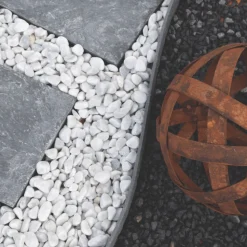 JARDINEX - Gravier roulé marbre blanc carrare 15/25 mm - big bag 1t (16 m²) - blanc