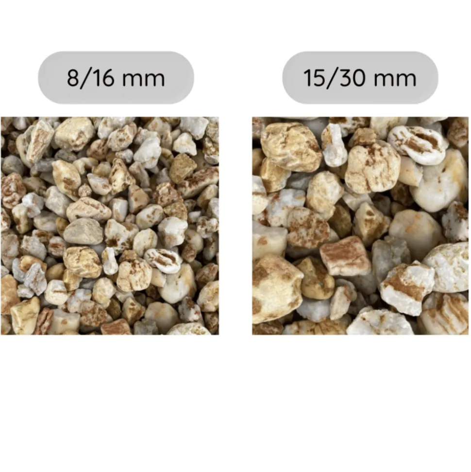 JARDINEX - Gravier roulé silex orangé 8/16 mm- big bag 1t (16 m²) - orange