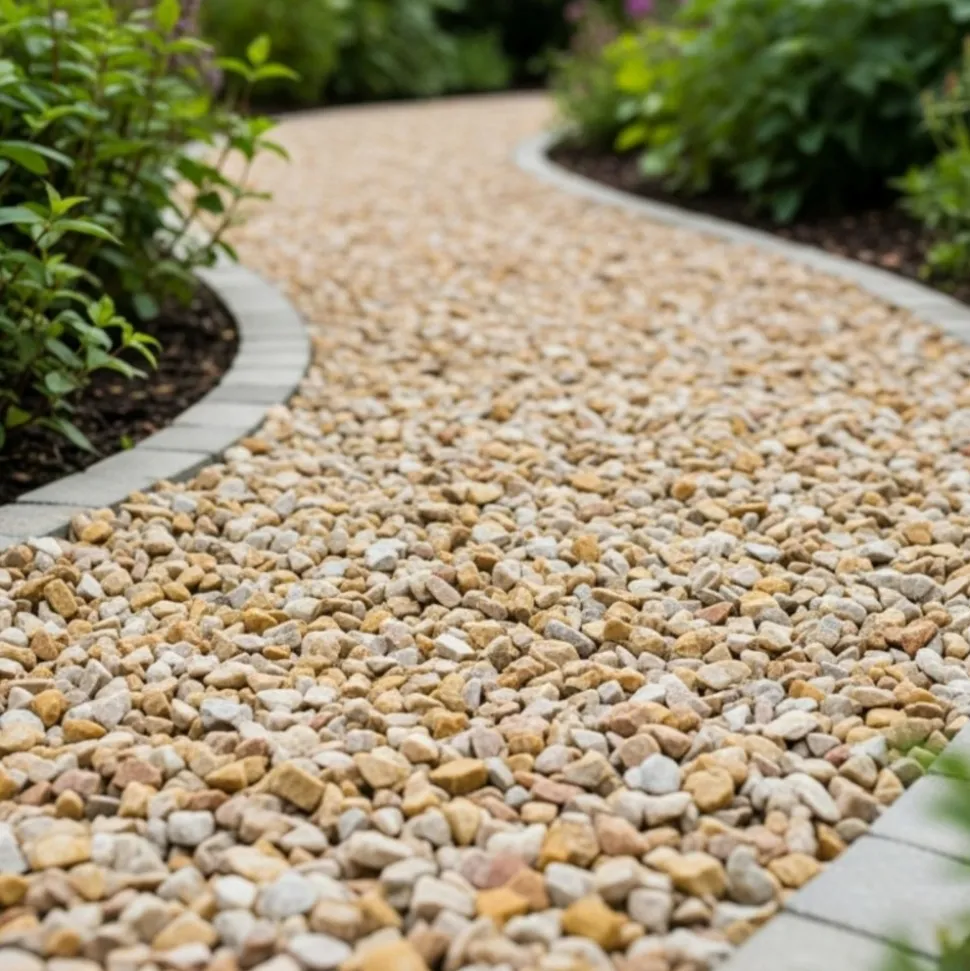 JARDINEX - Gravier roulé silex orangé 8/16 mm- big bag 1t (16 m²) - orange