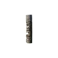 JARDINEX - Statue tiki totem mauri cendré 100 cm - gris 100 cm
